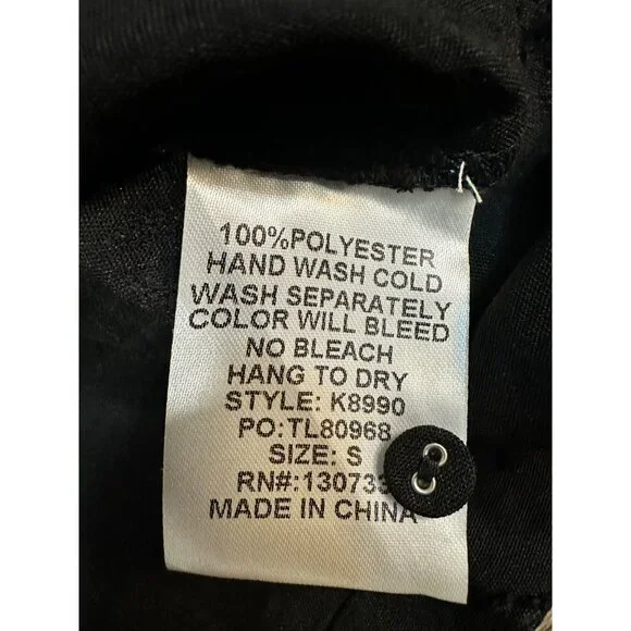 Umgee Solid Color Floral Burnout Top in Black Small - Picture 9 of 12